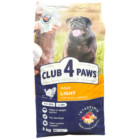 Пълноценна Суха Храна за Контрол на Теглото - за Кучета от Мини породи - 5к - Club4Paws